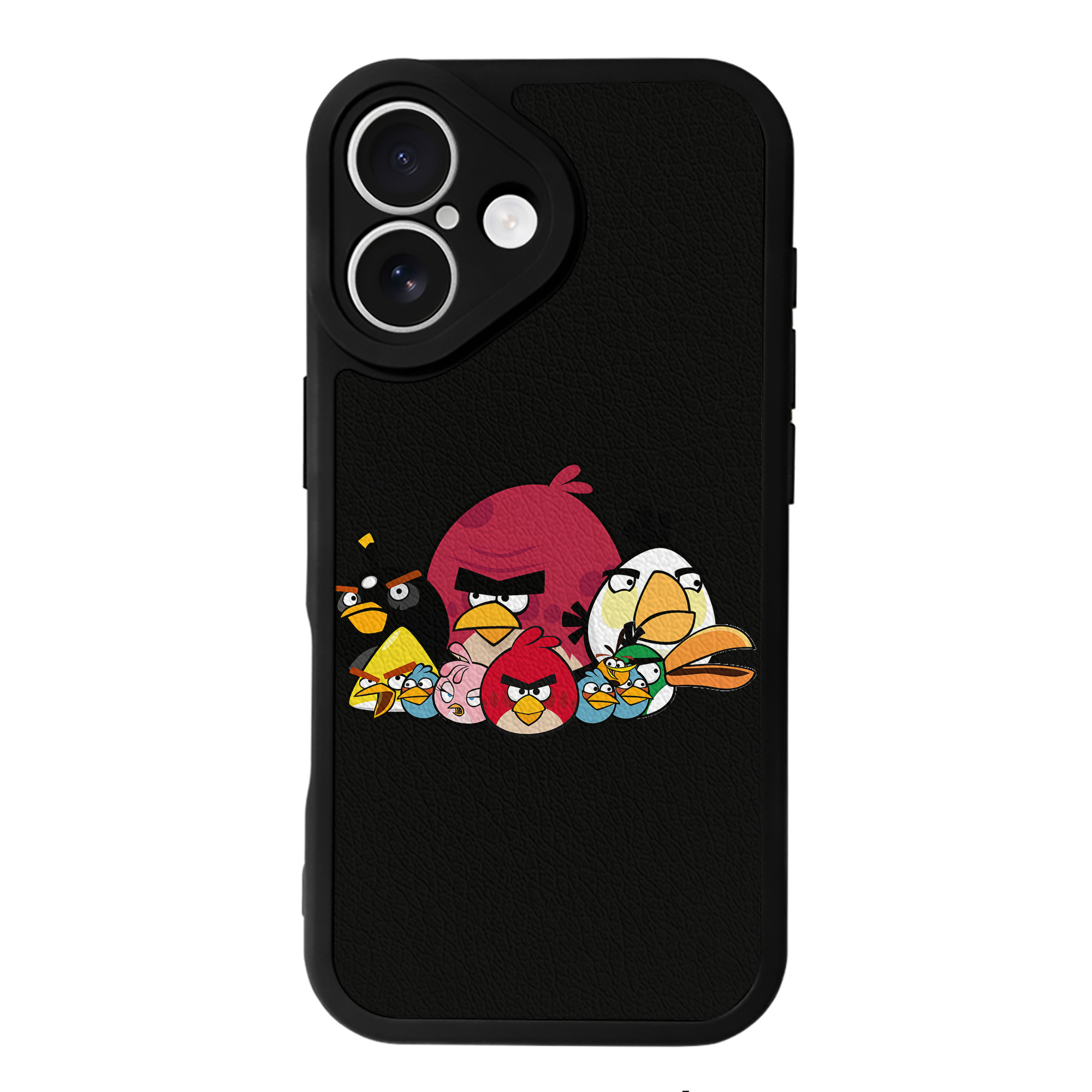 （画像用） Angry Birds アングリーバード 【iPhone 16シリーズ対応】シリコンスマホケース（レザー調） 材質：シリコン